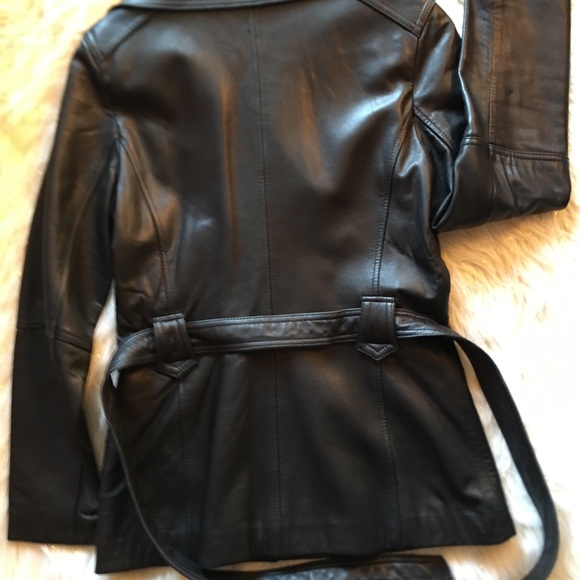 Nine West classy, 100% Soft, Leather Coat - Picture 4 of 6